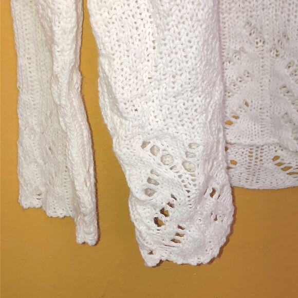 New Directions White Scarf Neck Sweater, XL - Picture 5 of 6